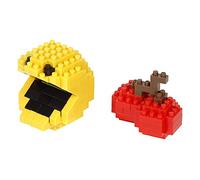Bandai - Nanoblock Pac-Man & Cherry, Kit Micro Bloques, maqueta 3D de Pac-Man, clásico de Videojuegos Retro - NBCC105