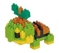 BANDAI nanoblock Turtwig Pokemon Model | Nanoblocks bloques de construcción rompecabezas para adultos y niños | Kits de modelo de plástico con mini ladrillos son grandes regalos de Pokémon para niños,