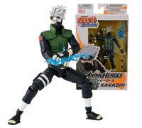 BANDAI - Naruto Shippuden Anime Heroes Figura de Acción Kakashi Hatake 17cm - 36903 Multicolor - Figuras articuladas - ¡Hazte con Tus héroes Favoritos del Mundo de Naruto!.