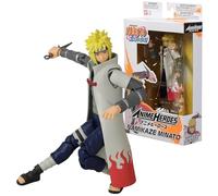 BANDAI - Naruto Shippuden Anime Heroes Figura de Acción Minato Namikaze 17cm - 36905 Multicolor - Figuras articuladas poseable con Manos y Accesorios Intercambiables