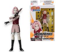 BANDAI - Naruto Shippuden Anime Heroes Figura de Acción Sakura Haruno 17cm - 36909 Multicolor - Figuras articuladas poseable con Manos y Accesorios Intercambiables.