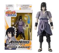 BANDAI - Naruto Shippuden Anime Heroes Figura de Acción Sasuke Uchiha 15cm - 36902 Multicolor - Figuras articuladas ¡Hazte con Tus héroes Favoritos del Mundo de Naruto!