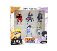 BANDAI - Naruto Shippuden - Pack de 6 Mini-Figurinas (1 Raro Oculto) - Colección de Figuras Naruto - Estuche de 6 incluídos 1 Personaje Shinobi Aleatorio, Sorpresa de Juguete Infantil de 4 años y +