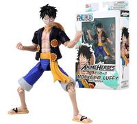 BANDAI - One Piece Anime Heroes Figura de Acción Monkey D. Luffy Dressrosa 17cm - 37007 Multicolor - Figuras articuladas - ¡Hazte con el Tesoro de Las Figuras Anime Heroes de One Piece!.