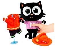 BANDAI - Peluche Musical de Milo Disfraces Divertidos - Juguete Interactivo para Niños/Niñas - Modelo MI91006 con música, Sonido y Frases en Castellano, Multicolor, Incluye Disfraz de Bombero