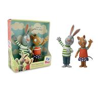 BANDAI Pip and Posy - Paquete de figuras gemelas - 2 figuras de 10 cm (Pip and Posy) - Regalo perfecto para niños y niñas de 3 a 8 años - Figuras de acción de personajes ideales