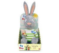 BANDAI Pip and Posy - Peluche parlante con cerdito, peluche grande que habla, peluche con sonidos, gran peluche con frases de programa de televisión