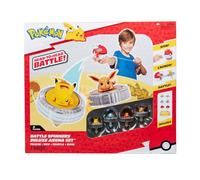 Bandai Pokémon - Arena de Combate Con 2 Lanzadores y 4 Spinners - Pikachu, Evoli, Caparchip y Salamèche - Juguete Infantil de 4 Años y Más