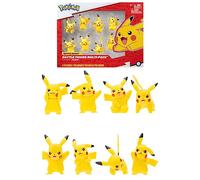 Bandai - Pokémon - Batalla de 8 Figuras - Paquete de 8 Figuras de Pikachu - JW2604