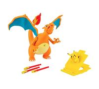 Bandai - Pokémon - Figura Dracaufeu Deluxe con función 15 cm + 1 Figura Pikachu 5 cm - JW2731