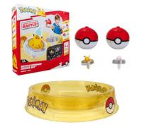 Bandai Pokémon - Pack Arena + 2 Spinners incluidos - Arena Pokémon + 2 lanzadores Pokémon + 2 peonzas Pikachu y Mew - Juego de combate de peonzas Pokémon varios jugadores - Juguete infantil 4 años y +