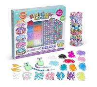 Bandai - Rainbow Loom Beadmoji Deluxe - Estuche de fabricación de pulseras elásticas y perlas - Ocio creativo - Contiene 2200 elásticas, 340 perlas con motivos - Juguete infantil de 7 años y + -