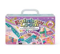 BANDAI Rainbow Loom Duo Combo - Kit creativo para hacer pulseras - Marco con 4000 gomas elásticas - Joyas Happy Loom incluidas - Juguete para niños a partir de 7 años - CD0104