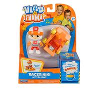 BANDAI Vlad & Niki Play - Figura de acción de Racer Niki, Figura de acción articulada con Accesorios, Multicolor, P57556