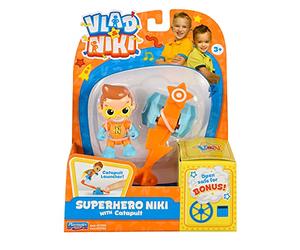 BANDAI Vlad & Niki Play Figura de acción - Figura de superhéroe Niki - Figura de acción articulada con Accesorios, Multicolor, P57552