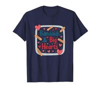 Bandaids & Big Hearts: Regalo de reconocimiento para una Enfermera cariñosa Camiseta, Hombre, Azul Marino, S