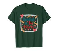 Bandaids & Big Hearts: Regalo de reconocimiento para una Enfermera cariñosa Camiseta, Hombre, Verde Bosque, S
