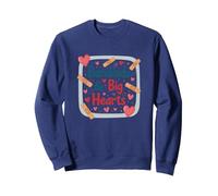 Bandaids & Big Hearts: Regalo de reconocimiento para una Enfermera cariñosa Sudadera, Unisex para Adultos, Azul Marino, M