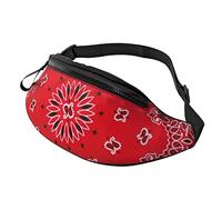 Bandana Art Red Southwestern - Riñonera de moda ajustable para hombres y mujeres, Black, Talla única, Riñoneras