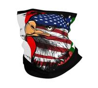 Bandana Bandera Italiana Combinada De Estados Unidos E Italia con Águila Pasamontañas Multifuncional Cuello Bufanda Respirable Calentador De Cuello para Senderismo Ciclismo Cámping 25X50CM