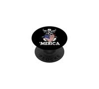 Bandana Barral Racer con la Bandera Estadounidense de Rodeo Cowboy Country PopSockets PopGrip Adhesivo