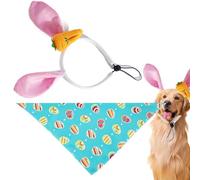Bandana Bib for Dogs, Easter Dog Accessory, Adjustable Dog Bandana, Pet Scarf for Small Dogs, Puppy Bandana for Easter, Breathable Fabric Dog Scarf, Dog Bandana for Medium Dogs