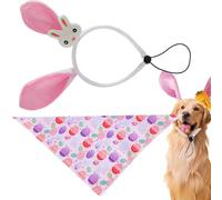 Bandana Bib for Dogs, Easter Dog Accessory, Adjustable Dog Bandana, Pet Scarf for Small Dogs, Puppy Bandana for Easter, Breathable Fabric Dog Scarf, Dog Bandana for Medium Dogs