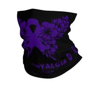 Bandana Cinta De Concientización sobre La Fibromialgia, Y Mariposa Pasamontañas Respirable Calentador De Cuello Elegante Cuello Bufanda para Correr Ciclismo Senderismo 25X50CM