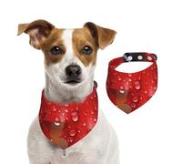 Bandana de algodón de doble cara para cumpleaños de perro, lavable, hojas de arce rojas con bufanda de rocío para perro, baberos para perros pequeños, medianos y grandes, unisex, para perros, gatos