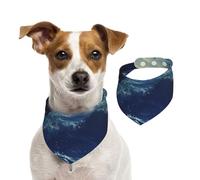 Bandana de algodón de doble cara para cumpleaños de perro para niñas y niños, lavable con águilas que abren sus alas en las olas, baberos para perros pequeños, medianos y grandes, unisex, perros
