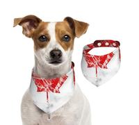 Bandana de algodón de doble cara para cumpleaños para perro, lavable, retro, bandera de Canadá, baberos para perros pequeños, medianos y grandes, unisex, perros, gatos, mascotas, grande