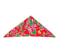 Bandana de Ciclismo Triangular de Tela Roja Estampado Floral | Uso Cómodo Día, Absorbe Sudor, Estilo Hip-hop y Street, para Correr, Senderismo y Cuello