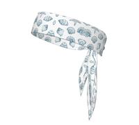 Bandana de doble cara con estampado de concha de estrella de mar para hombres y mujeres para fútbol, yoga, fitness, diadema ninja