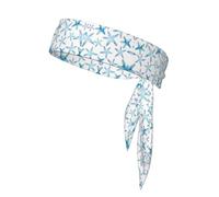 Bandana de doble cara con estampado de estrella de mar para hombres y mujeres para fútbol, yoga, fitness, diadema ninja