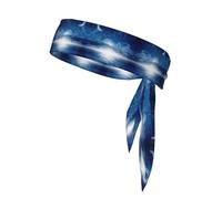 Bandana de doble cara con estampado de luna y estrella caída para hombres y mujeres para fútbol, yoga, fitness, diadema ninja