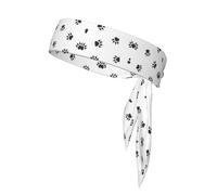 Bandana de doble cara con estampado de pata de oso para hombres y mujeres para fútbol, yoga, fitness, diadema ninja