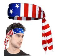 Bandana de Estados Unidos, Bandana de Bandera Americana, 41.3, Transpirable, Que Absorbe el Sudor, Diadema elástica Antideslizante con Bandera Americana para Hombres, fútbol, Tenis, Entrenamiento