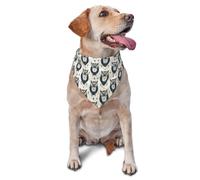 Bandana de estilo tribal vintage con estampado de búho para perros pequeños, medianos y grandes, ajustable, lindo gato, pañuelo, pañuelo, accesorios
