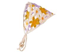 Bandana de ganchillo para mujer, pañuelo de ganchillo floral para la cabeza, pañuelo triangular para la cabeza, pañuelo para la cabeza, pañuelo de punto, pañuelo para la cabeza para mujeres y niñas