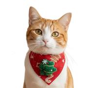 Bandana de Noël Pour Chat - Costume de Déguisement Pour Animal de Compagnie | Bandana Festif Pour Chaton Noël | Pour Reunion Familiale Séance Photo Fête Jeu de Rôle et Ambiance Hivernale