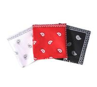 Bandana de pelo de 3 piezas, 54 x 54 cm, diadema de pelo, diadema pañuelo pañuelo de cabeza, pañuelo de cabeza, pañuelo colorido para hombres, mujeres, regalo multiuso