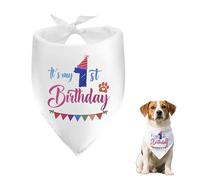 Bandana de primer cumpleaños para perros, regalos de cumpleaños para perros, con texto en inglés "It's My 1st Birthday" para perros, cachorros, regalos de primer cumpleaños para dueños de perros