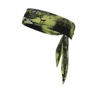 Bandana deportiva de doble cara con estampado de vacas de granja alpina, con correas que absorben el sudor y son transpirables, adecuadas para correr y hacer ejercicio.