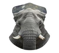 Bandana Elefante Gris Absorbente Bufanda Fácil De Limpiar Head Wrap para Gamer Monta Paintball 2 Unidades