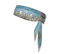 Bandana estampada de doble cara con patrón de estrella de mar para hombres y mujeres para fútbol, yoga, fitness, diadema ninja