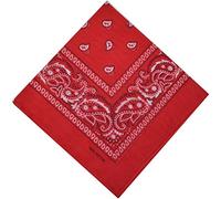 Bandana Halstuch Biker 1er 3er 6er 12er Pack Nikki Tuch Schal Paisley Kopftuch 100% Baumwolle 25 Farben (1er, Rot)