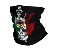 Bandana México Mexicano Mex Bandera Calavera Blanca Lavable Braga De Cabeza Multifuncional Head Wrap para Kayak Caminar Verano 2 Unidades