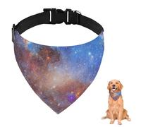Bandana naranja para perro de nebulosa cósmica con correa ajustable, anillo en D, bufanda para perro, baberos triangulares, bandanas para perros, ropa y accesorios para perros, cachorros, gatos