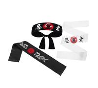 Bandana Ninja Japonesa 3 Piezas de Poliéster para Niños y Adultos