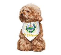 Bandana para cachorros con el escudo de El Salvador, bandana para perros y gatos, bufanda de verano para perros pequeños, medianos y grandes, transpirable, suave y cómoda, accesorios para mascotas, 30
